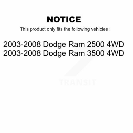 Tor Front Steering Tie Rod End Adjusting Sleeve For 2003-2008 Dodge Ram 2500 3500 4WD TOR-ES3626S